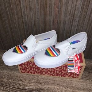 Pride white Vans